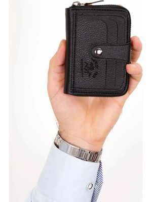 Newish Erkek Deri Bozuk Para Hazneli Kartlık ve Cüzdan NEW165 - Siyah