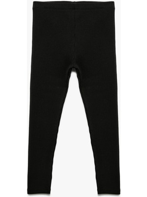 Koton Pamuklu Beli Lastikli Ribanalı Basic Uzun Tayt Kız Çocuk İçin Günlük Kullanım