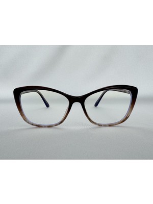 Zena Mavi Işık Korumalı Kahve Bilgisayar Ekran Gözlüğü Camları Değişebilir Kadın