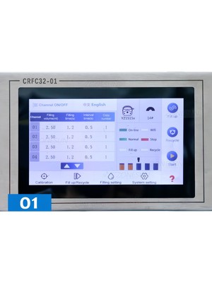 CRFC32 Peristaltik Pompa Tüp Dolum Makinesi Dokunmatik Ekranı Bal Parfüm Sıvı Dolum Makineleri Için