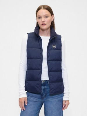Gap Kadın Lacivert ColdControl Puffer Şişme Yelek