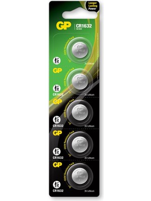Gp CR1632-C5 3V Lityum Düğme Pil 5'li Paket