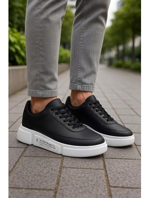 Günlük Erkek Spor Ayakkabı Bağcıklı Dikiş Detaylı Hafif Kalın Yüksek Taban Sneaker MC06