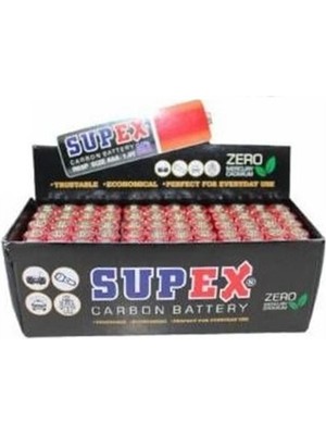 Supex R03 Çinko 60lı İnce Kalem Pil 1,5 V Tek Kullanımlık Yüksek Performanslı Pil