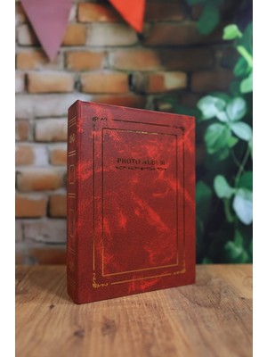 NRCN 10x15 cm 200’lük Ciltbezli Deluxe Fotoğraf Albümü Bordo