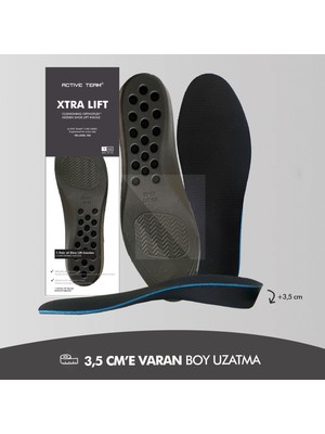 Active Team BU01 - 3,5 cm Boy Uzatıcı | Gizli Topuk Yükseltici, Yastıklamalı Boy Uzatma İç Tabanlık