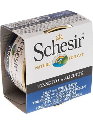 Schesir Ton Balıklı ve Ringa Balıklı Jöleli Konserve Kedi Maması 85 gr