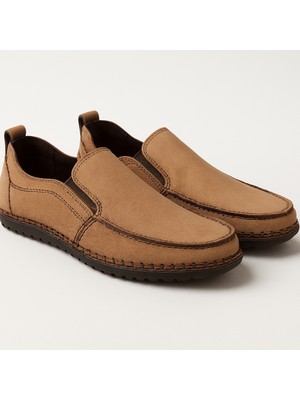 Growish GR0319 Hakiki Nubuk Deri Küçük 39 Numara Günlük Kullanım Bağcıksız Koku Yapmaz Loafer Erkek Ayakkabı