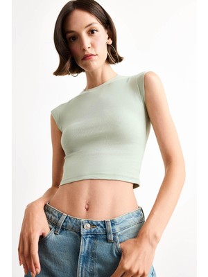 DeFacto Fitted Bisiklet Yaka Kısa Kollu Tişört G0273AX25SM