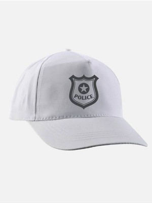 Polis Baskılı Şapka - Polis Logolu Şapka