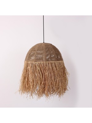 Mylamp Oriental Doğal Rafya ve Jüt Avize 45X55 cm