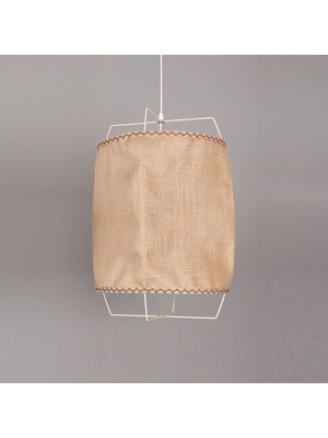 Mylamp Cappadocia Doğal Jut Krem Barlı Avize 40X55 cm