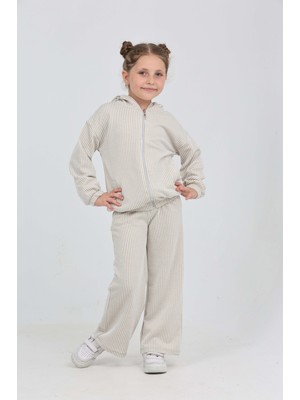 Toontoy Kız Çocuk Çizgili Eşofman Takım