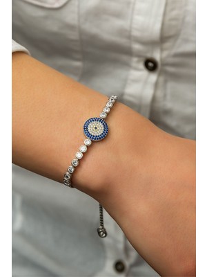 Papatya Silver 925 Ayar Gümüş Nazar Bileklik