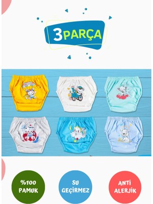 3 Adet Kız - Erkek Lüx Çocuk Alıştırma Külodu (Modellerde Farklılık Olabilir)