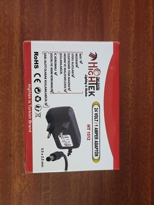 Hightek 24V 1A Priz Tipi Adaptör – LED ve Elektronik Cihazlar Için Güç Kaynağı