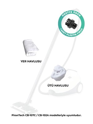 Pirantech Buharlı Temizlik Makinası Yedek Yer & Ütü Havlusu