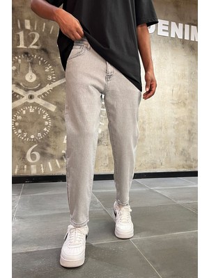 Gri Erkek Boyfriend Pantolon Jean