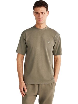 Nautica Erkek Haki T-Shirt %100 Pamuk