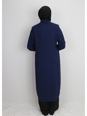 1003 Önden Fermuarlı Önü Taş Detaylı Kol Ucu Lasatikli Kap Giy Ççık Qys Kkap #24-043