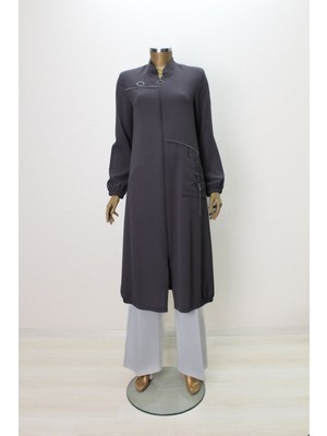 1013 Önden Fermuarl Cebi Zincir Biyeli Kap Qys Kap Giy Çık #24-05#