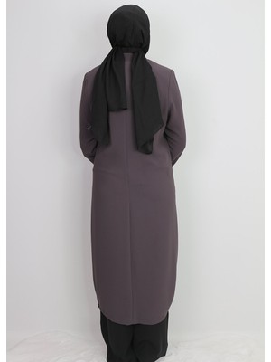 1005 Önden Fermuarlı Cepli Cebi Taş Detaylı Broşlı Giy Çık Kap Qys Kap #24-03#