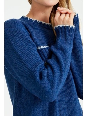 21438 Süs Dikişli Triko Tunik Qks Tunik 21438 #23-123