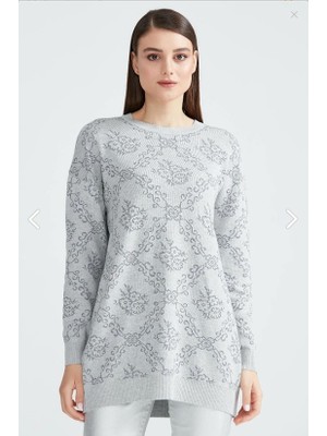 20915 Sim Desenli Triko Tunik Qks Tunik 20915 #23-123
