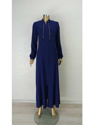 4057 Kolları Yazı Şeritli Kol Ucu Lastikli Hakim Yaka Ferace Qys 4057 Ferace #23-01#