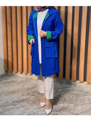 1006 Kap Önden Fermuarlı Cepli Kapüşonlu Kap Qys Kap #24-05#