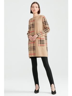 21043.1 Ekose Detaylı Yarım Balıkçı Triko Tunik Qks