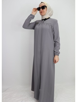 4063 Göğsü Broş Detaylı Robalı Sıfır Yaka Ferace Qys 4063 Ferace #23-01#