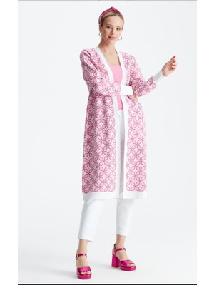 21190 Desenli Rayon Hırka Qks Hırka 21190 #23-103
