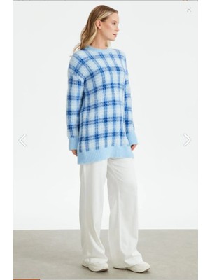 21509 Ekose Desnli Triko Mink Tunik Qks Tunik 21509 #23-12#