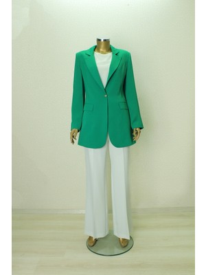 1154 Tek Düğmeli Klasik Blazer Ceket Qys Ceket 1154 #23-06#