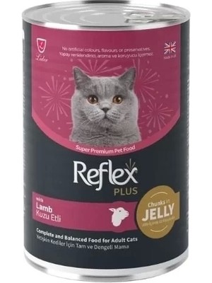 Reflex Plus Jöle Içinde Kuzu Etli Yetişkin Konserve Kedi Maması 400 gr