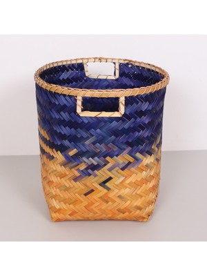 Mylamp Küfe 35X40 cm Doğal Bambu Kulplu Sepet