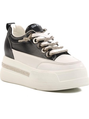 Siyah Yüksek Taban Kadın Sneaker 25Y492 Z