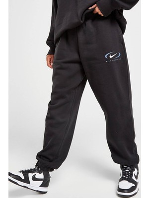 Nike Sportswear Phoenix Fleece Oversize High Rise Pants Kadın Oversize Yüksek Belli Şardonlu Eşofman Altı Siyah