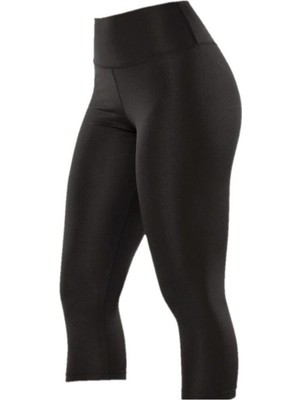 Dalgıç Diz Altı Kapri Tayt Siyah 4102