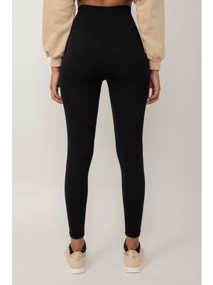 Yüksek Bel Fitilli Tayt