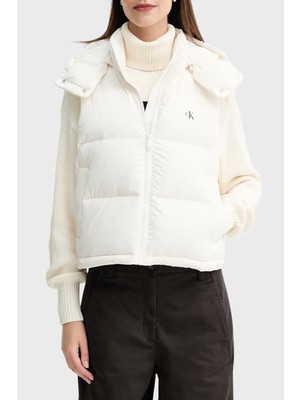 Calvin Klein Kapitoneli Boxy Fit Kapüşonlu Şişme Yelek LV047D500GVDV Bayan Yelek LV047D500G Vdv