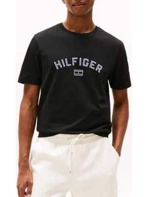 Tommy Hilfiger % 100 Pamuk Regular Fit Bisiklet Yaka Logolu T Shirt Erkek T Shirt MW0MW39357 Bds
