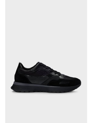 Boss Logolu Hakiki Deri Süet Detaylı Sneaker Ayakkabı Erkek Ayakkabı 50536496 005
