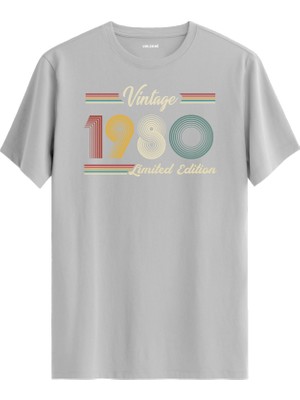 Colermi Klasik Vintage Tişört 1980 Tarihli Doğum Günü Hediyesi Bisiklet Yaka  Vintage Tshirt