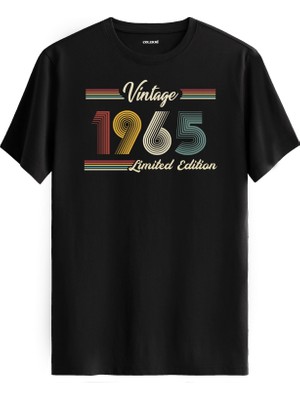 Colermi Klasik Vintage Tişört 1965 Tarihli Doğum Günü Hediyesi Bisiklet Yaka  Vintage Tshirt