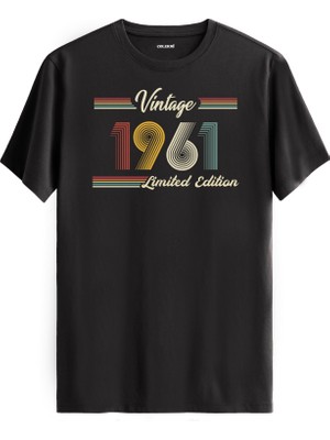 Colermi Klasik Vintage Tişört 1961 Tarihli Doğum Günü Hediyesi Bisiklet Yaka  Vintage Tshirt