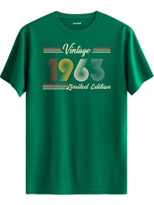 Colermi Klasik Vintage Tişört 1963 Tarihli Doğum Günü Hediyesi Bisiklet Yaka  Vintage Tshirt