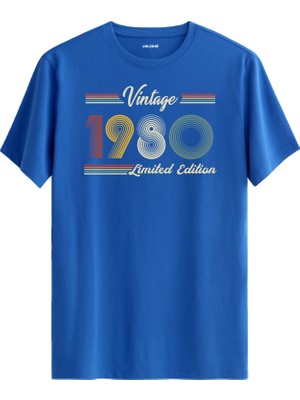 Colermi Klasik Vintage Tişört 1980 Tarihli Doğum Günü Hediyesi Bisiklet Yaka  Vintage Tshirt