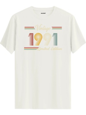 Colermi Klasik Vintage Tişört 1991 Tarihli Doğum Günü Hediyesi Bisiklet Yaka  Vintage Tshirt